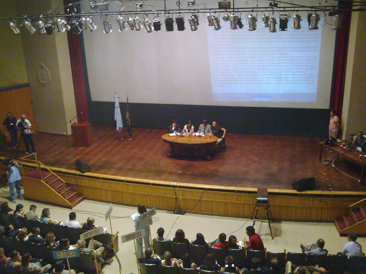 University Assembly to elect the Rector of the National University of Cordoba. Cordoba, Argentina.