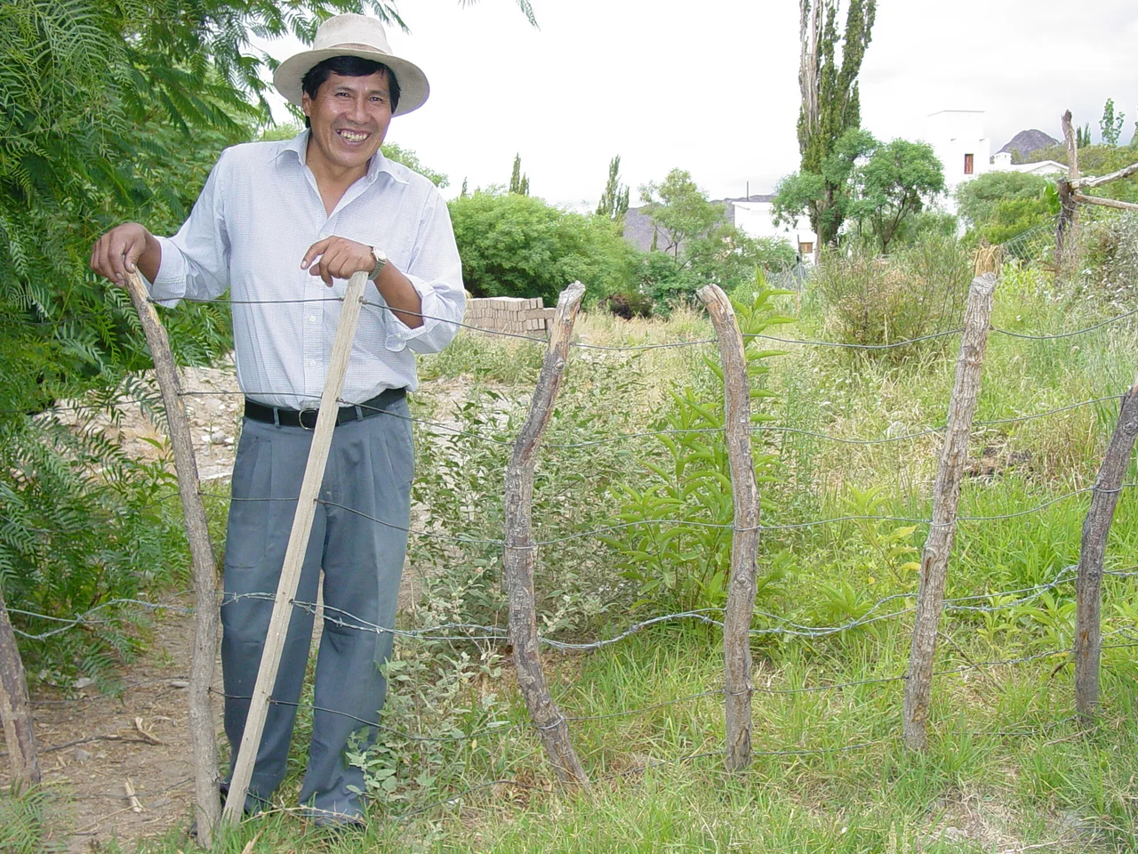 Indian farmer in Cachi, Argentina. December 2003.