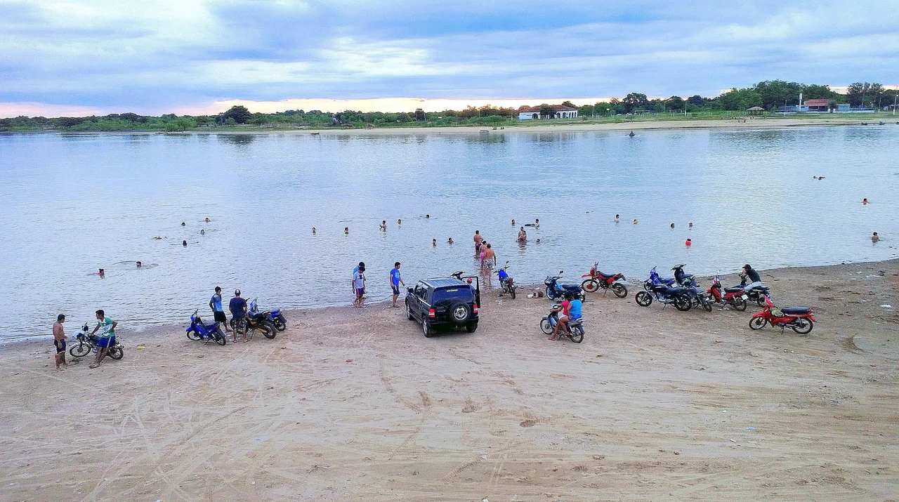 Concepción beach in the river Paraguay.