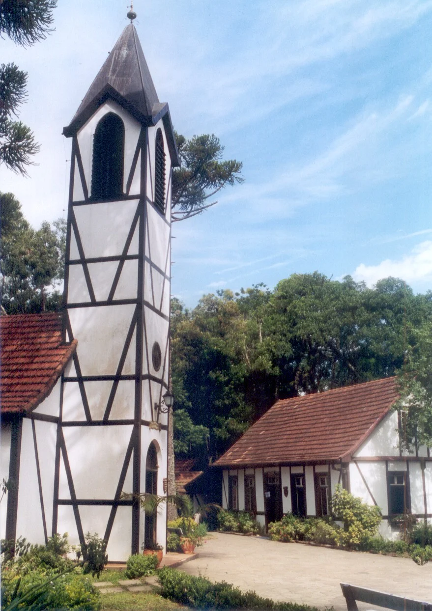Old houses in Nova Petrópolis, Rio Grande do Sul, Brazil.