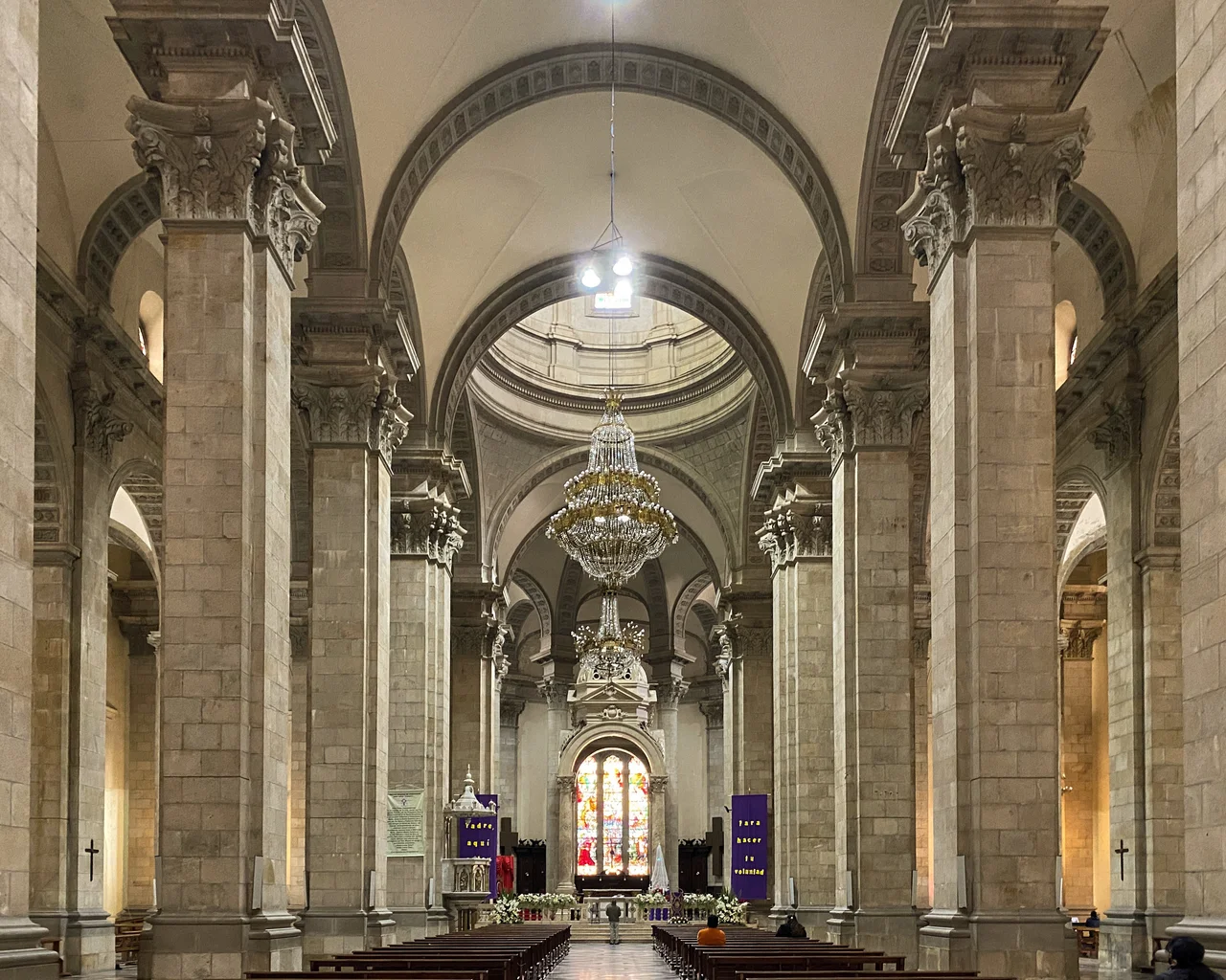 Nave of the Cathedral Basilica of Our Lady of Peace in La Paz, Bolivia