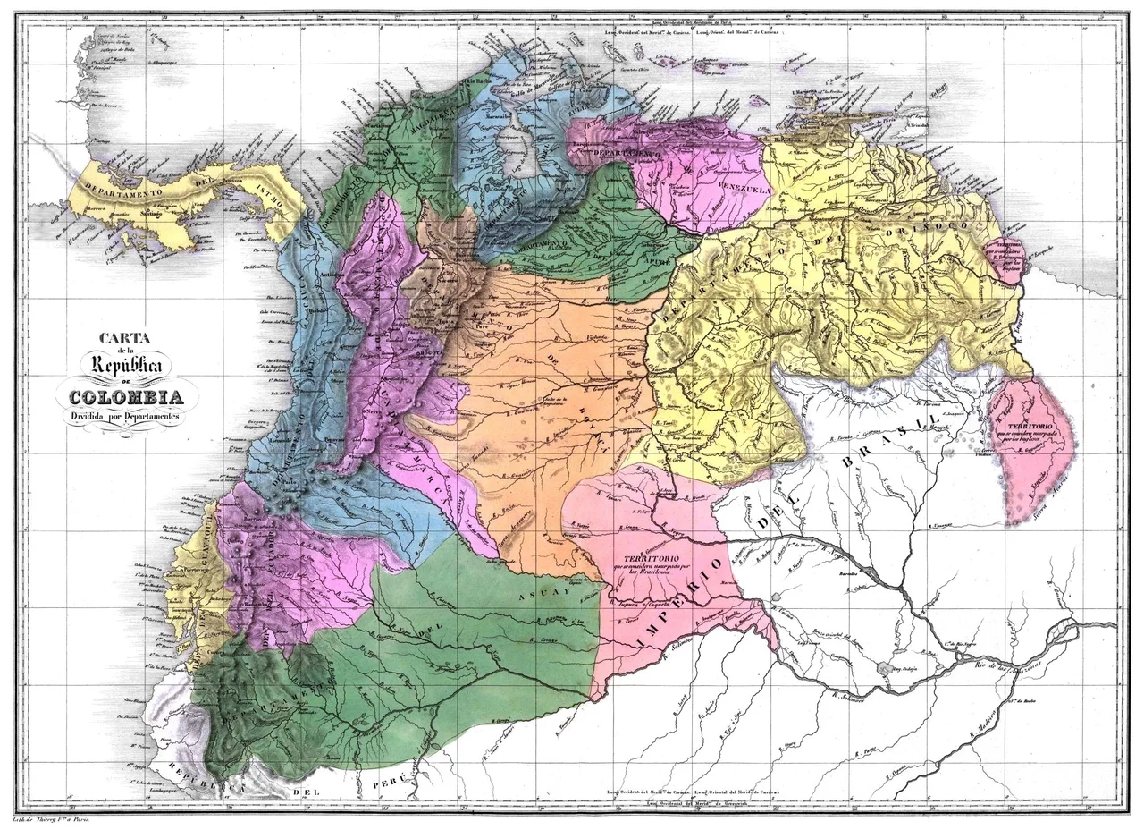 Map of the Greater Colombia