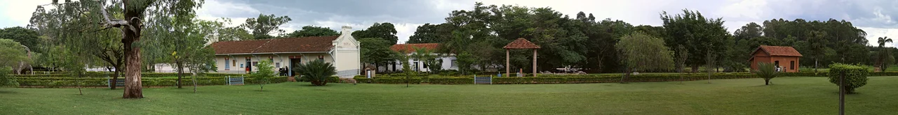 The former Peirópolis station from Mogiana Railway Company, now home of the Dinosaur Museum, part of the Llewelyn Ivor Price Paleontological Research Center in Uberaba, MG, Brazil