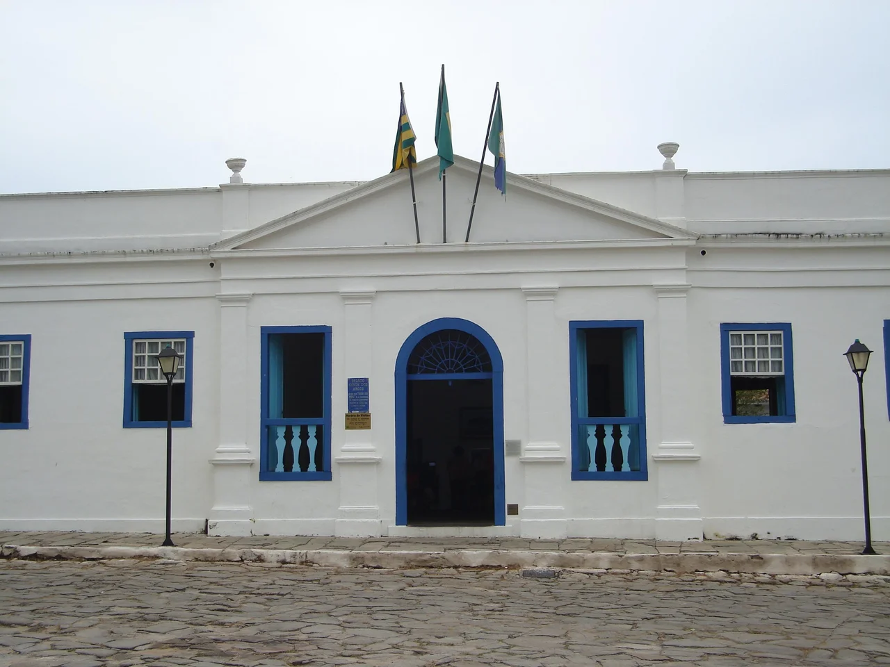 Palácio Conde dos Arcos, former main administrative buiding of the Capitania, Province and State of Goiás, Brazil.