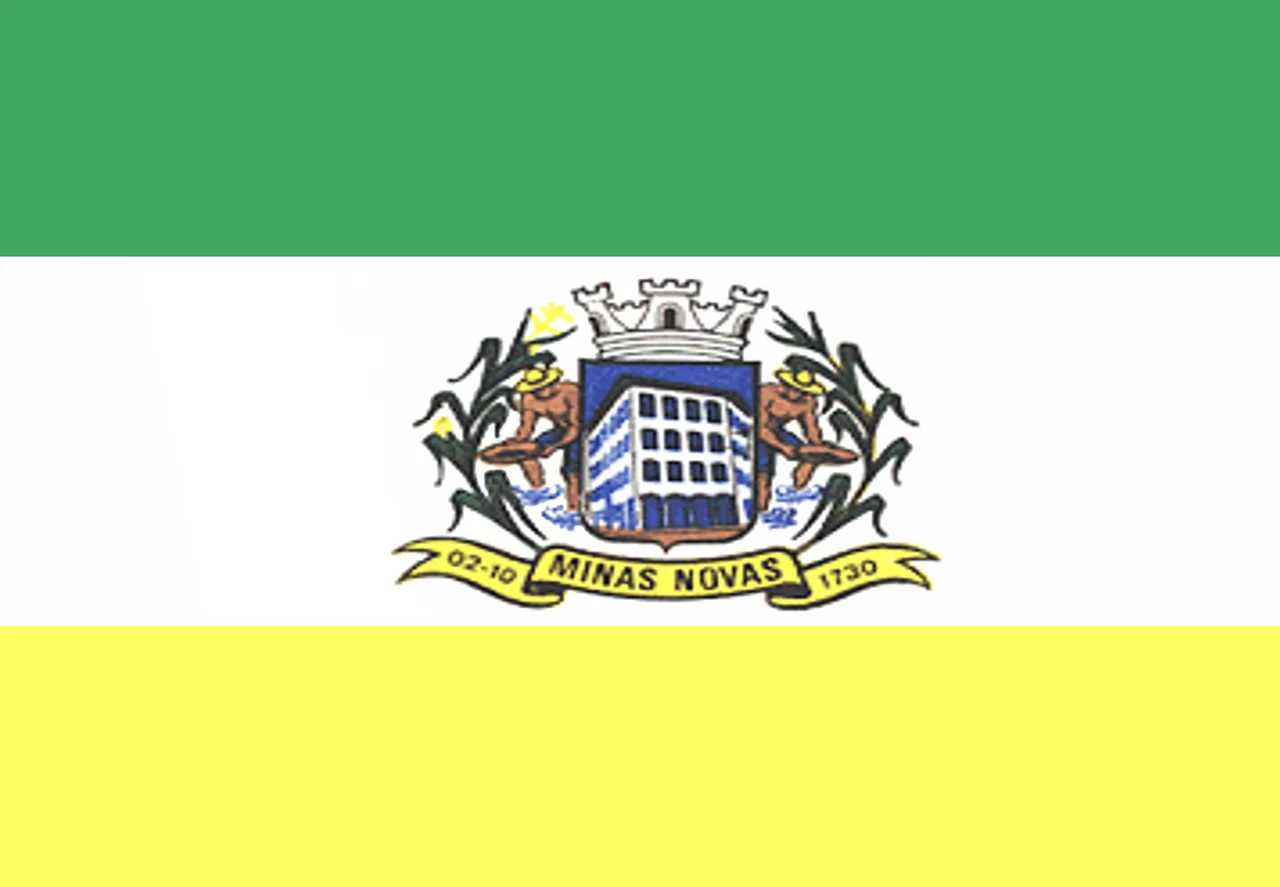 esta imagem representa a a bandeira da  cidade de Minas Novas
