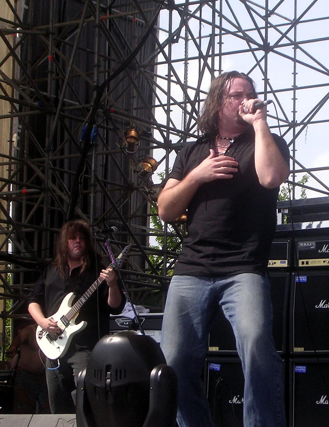 Russel Allen and Michael Romeo of Symphony X performing at Gods of Metal 2004 in Bologna, Italy