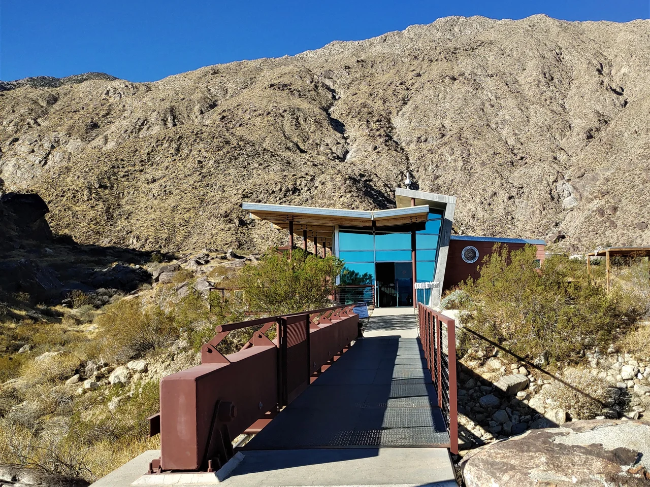 The Tahquitz Canyon Visitor Center in Palm Springs, CA., is the entry point to visit Tahquitz Canyon on the Agua Caliente Indian Reservation.