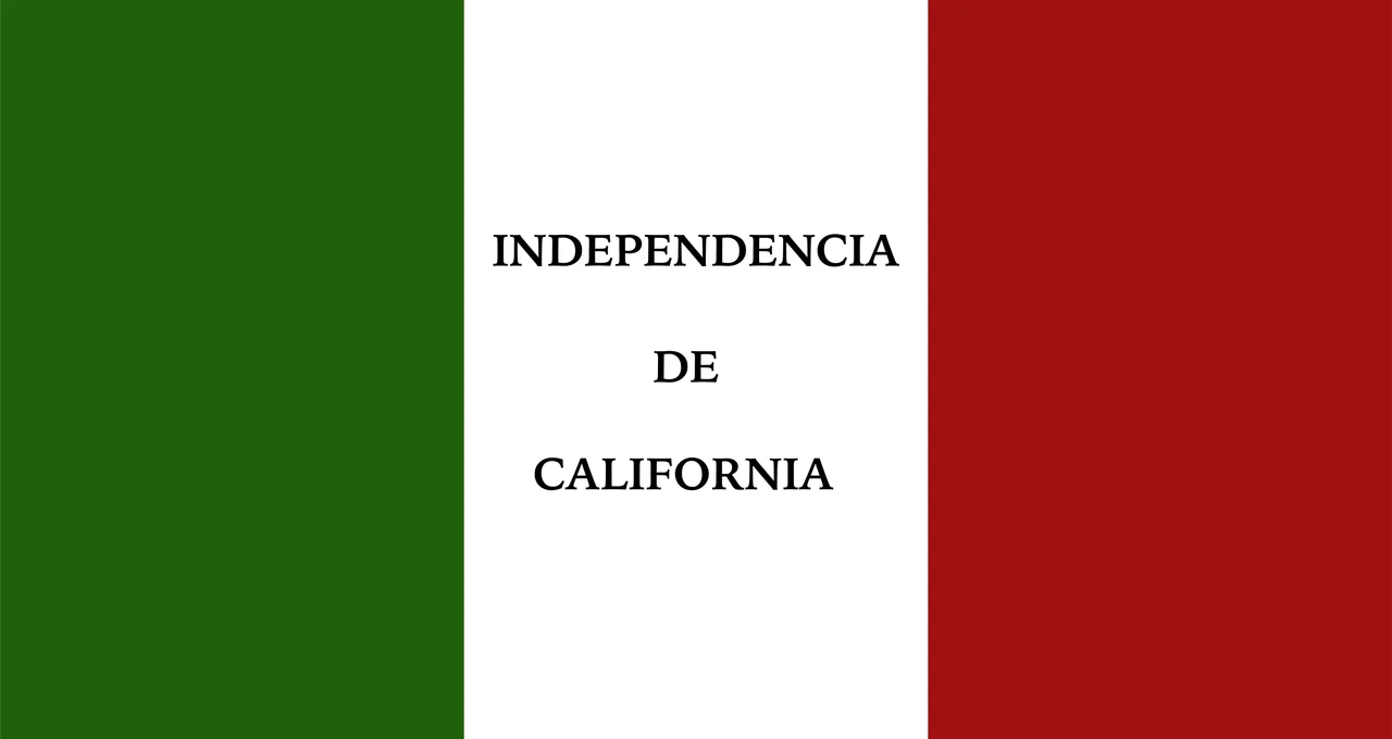 This flag was made by Juan Bautista Alvarado in 1837. It was carried into the Battle of San Buenaventura and later flown over the church after the affair.
The flag was described as: "...With such a plan in mind I had a Mexican flag brought to my room and on the white part of the banner in letter printed with a brush I wrote the words: Independence for California..."-Rosie &amp; the Bear Flag, page 9.