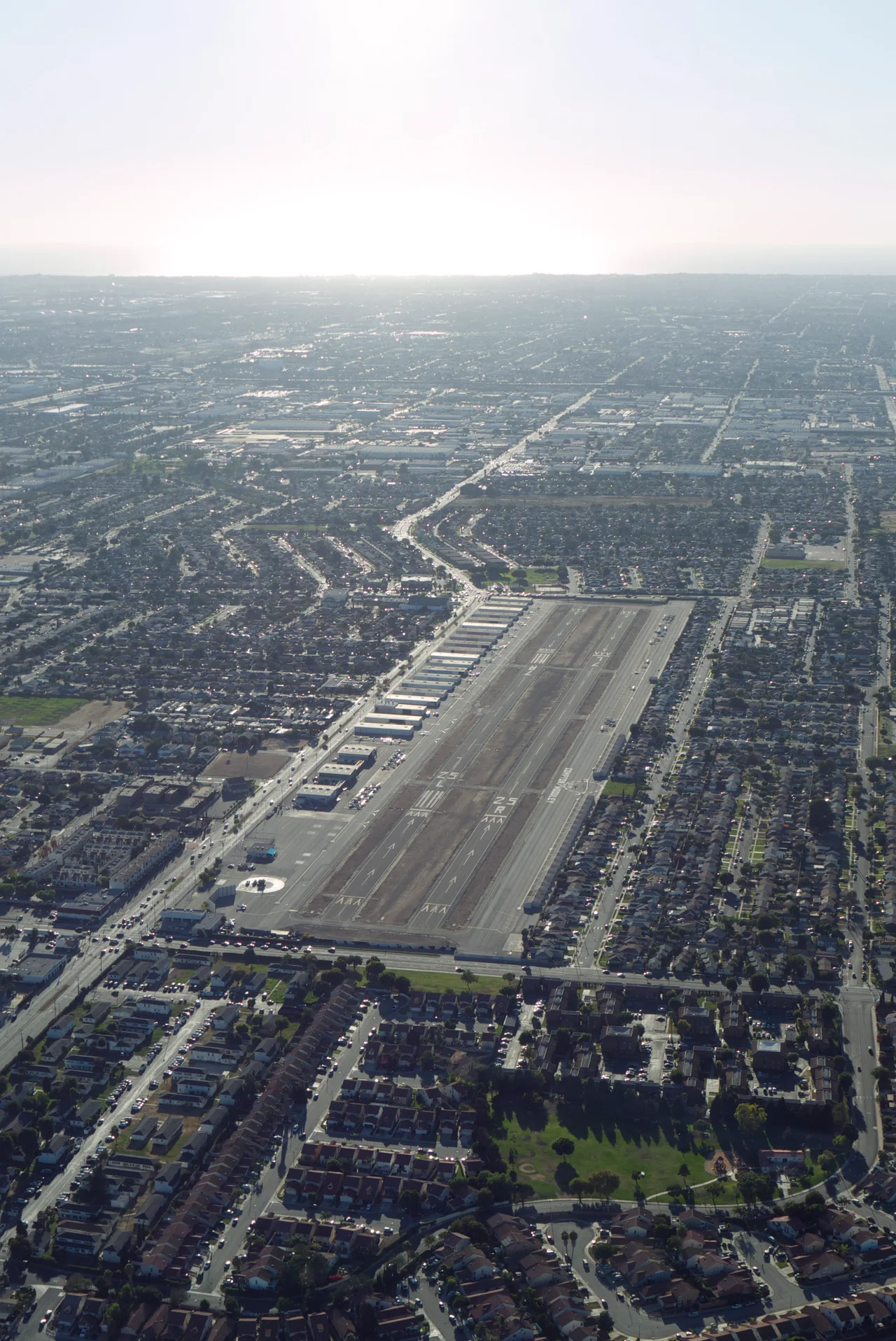 Aerial view of Compton-Woodley airport