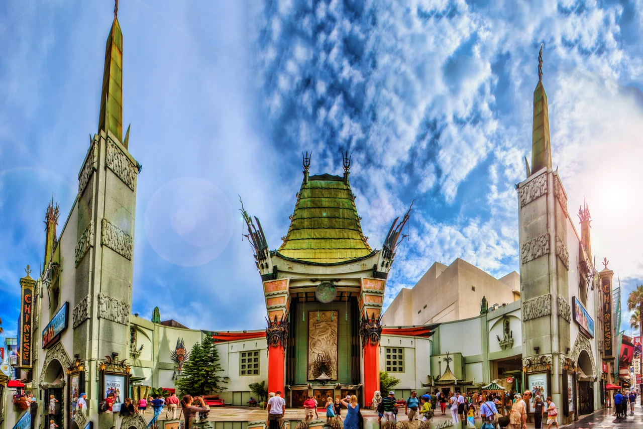 A panorama of Grauman's Chinese Theater in Hollywood