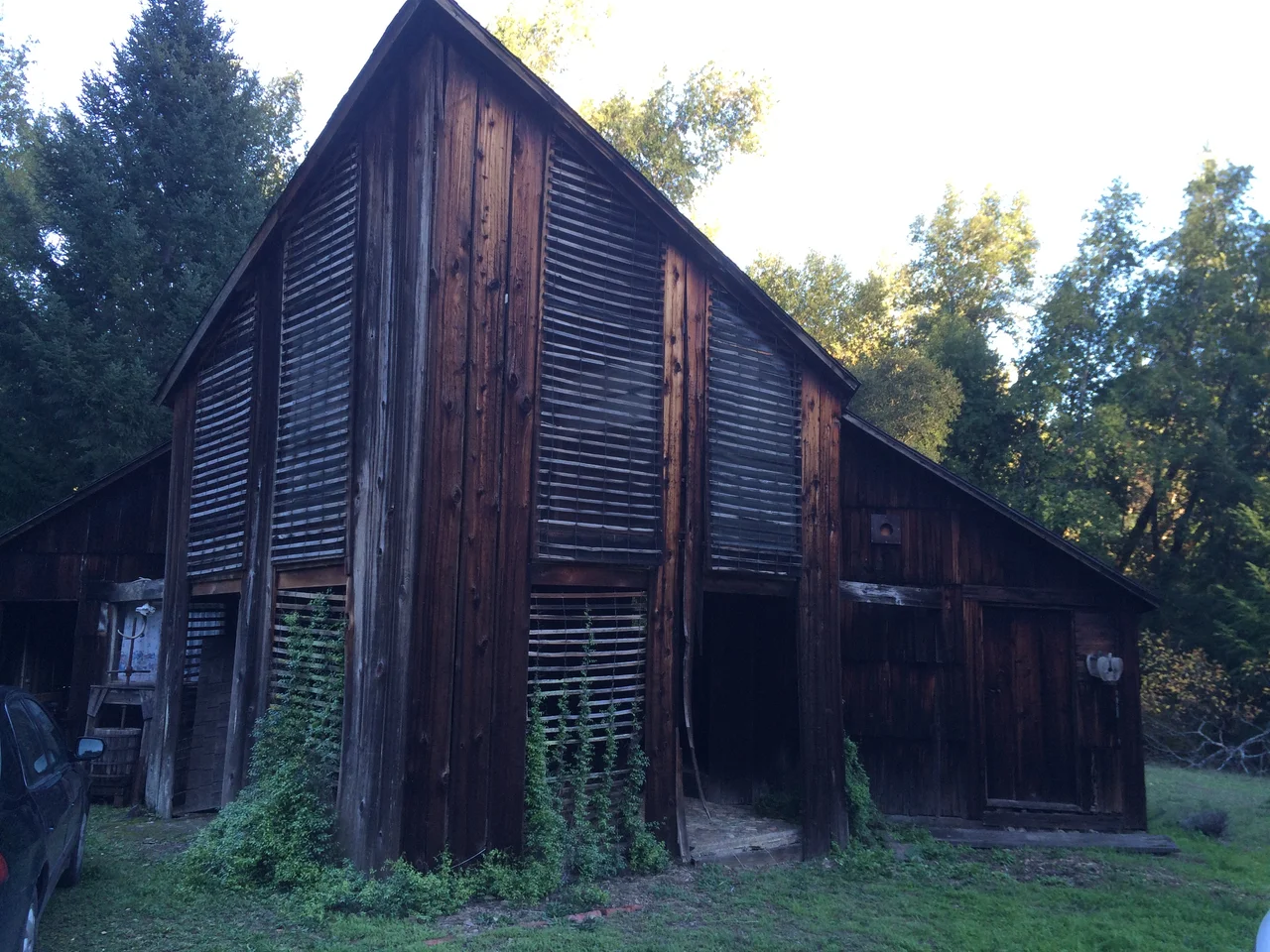 Pond Farm Exterior of Barn / Workshop which contains potter's wheels as used by Marguerite Wildenhain