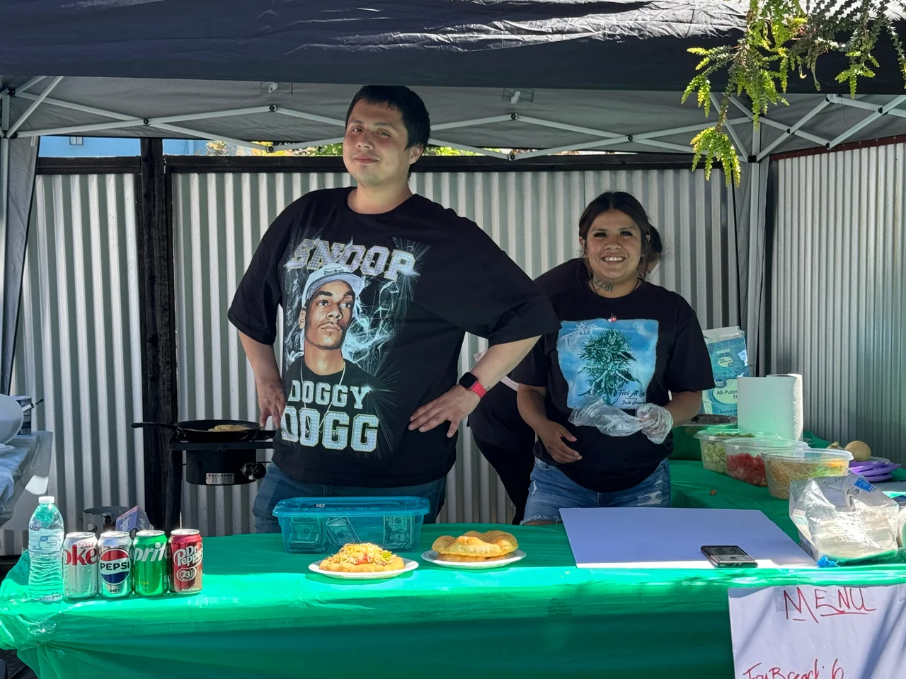 Big Rancheria Pomos at the Frybread pop-up at Cloverdale Nursery, Cloverdale, California