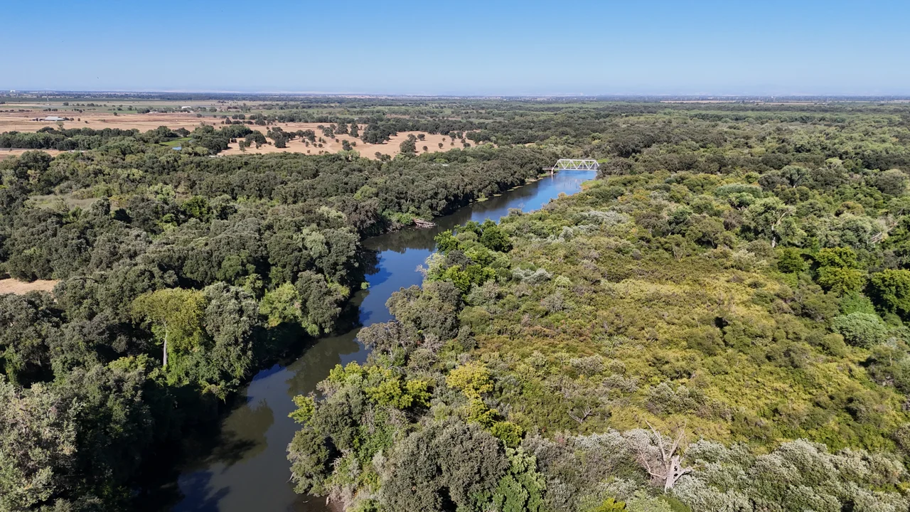 The Lower Cosumnes River as it passes near the Cosumnes River Preserve