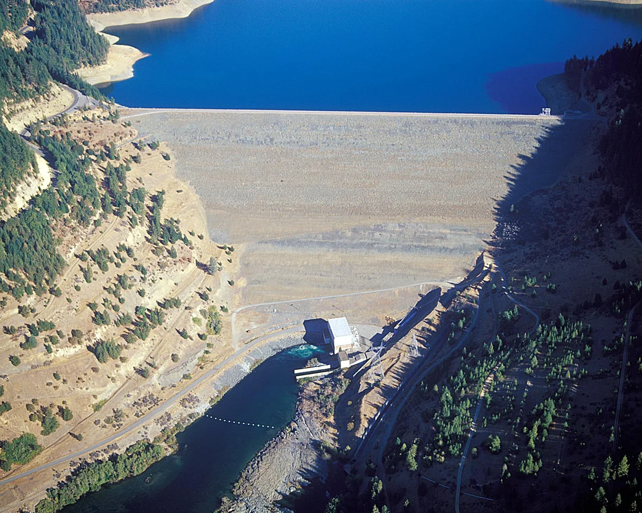 Trinity Dam in California, 2004.