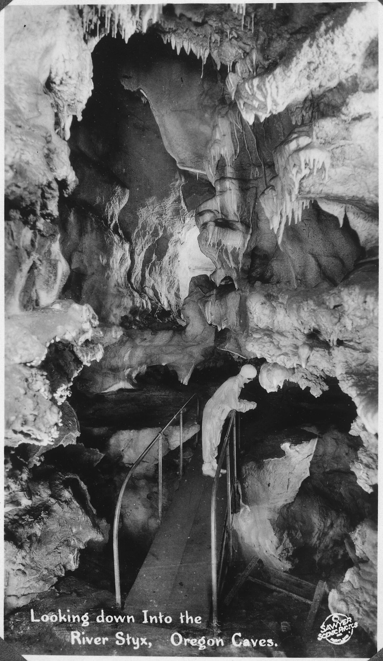 Scope and content: Photos contained in a report about lighting Oregon Caves National Monument.