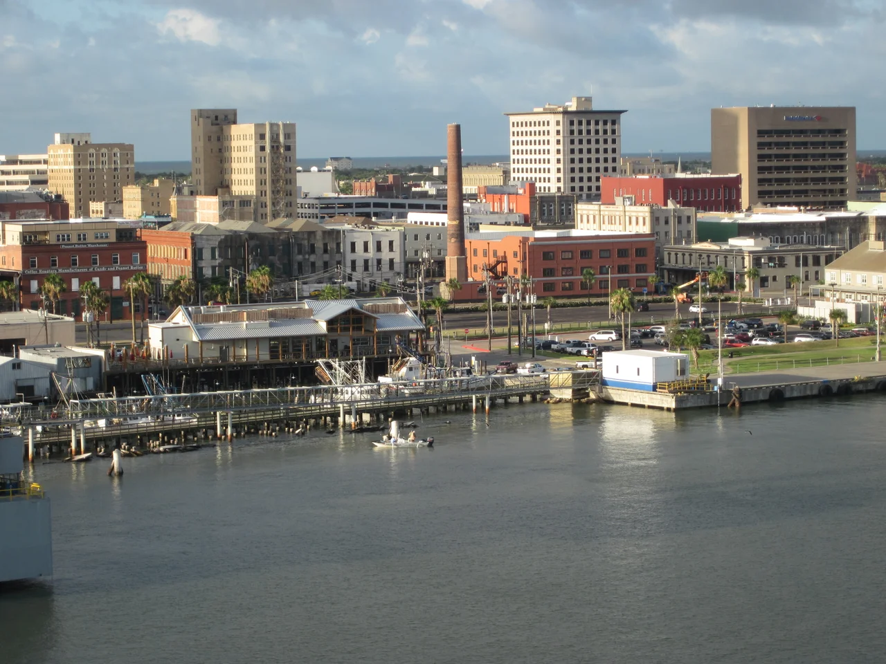 A view of the Galveston, Texas skyline as taken from the Carnival Ecstasy, facing the southeast.