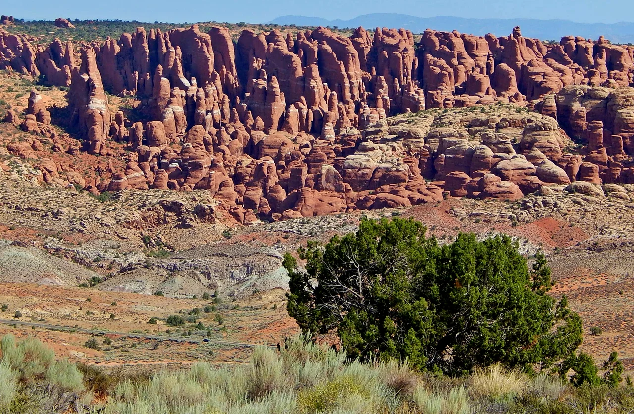 Fiery Furnace seen from Panorama Point, Arches National Park, Utah