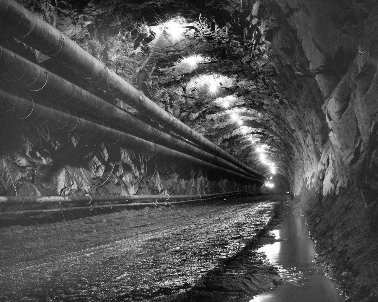 Cheyenne Mountain Const - tunnel with pipes.jpg
