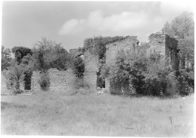 Barracks (West), east facade, looking west. Fort Washita site near Durant, Oklahoma, United States of America.