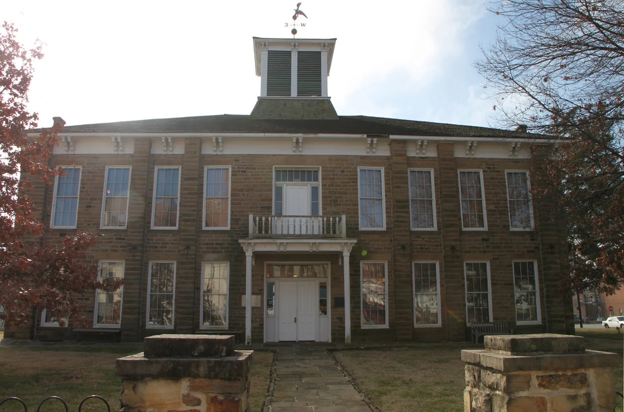Creek Council House building. Located in Okmulgee, ok. Historic capitol of the Muscogee (Creek) Nation