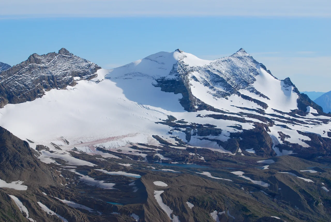 Sperry Glacier and Floral Park beneath Gunsight Mountain