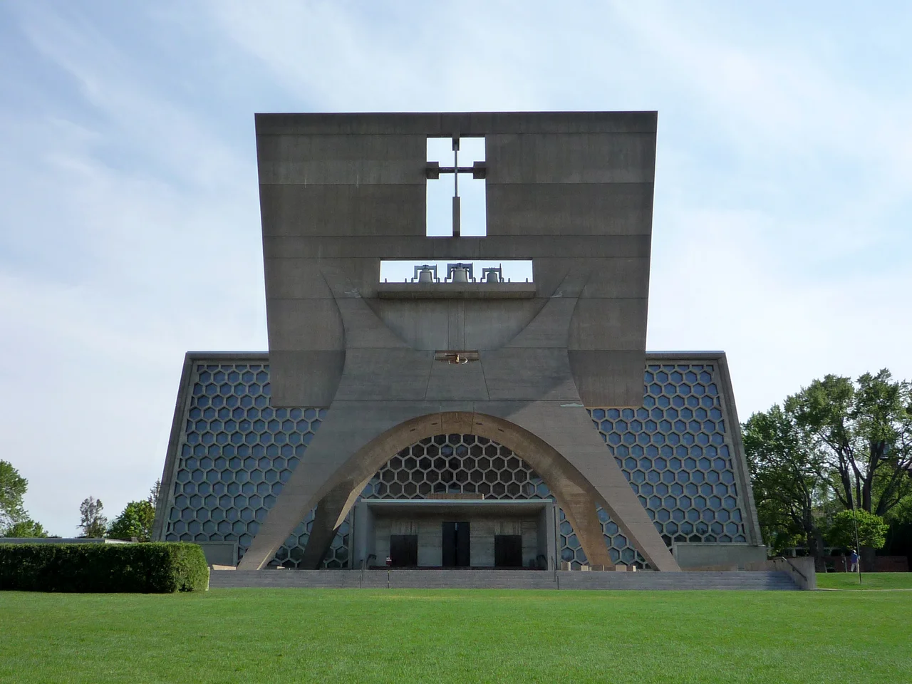 Saint John's Abbey Church, on the campus of Saint John's University, Collegeville, Minnesota, USA.