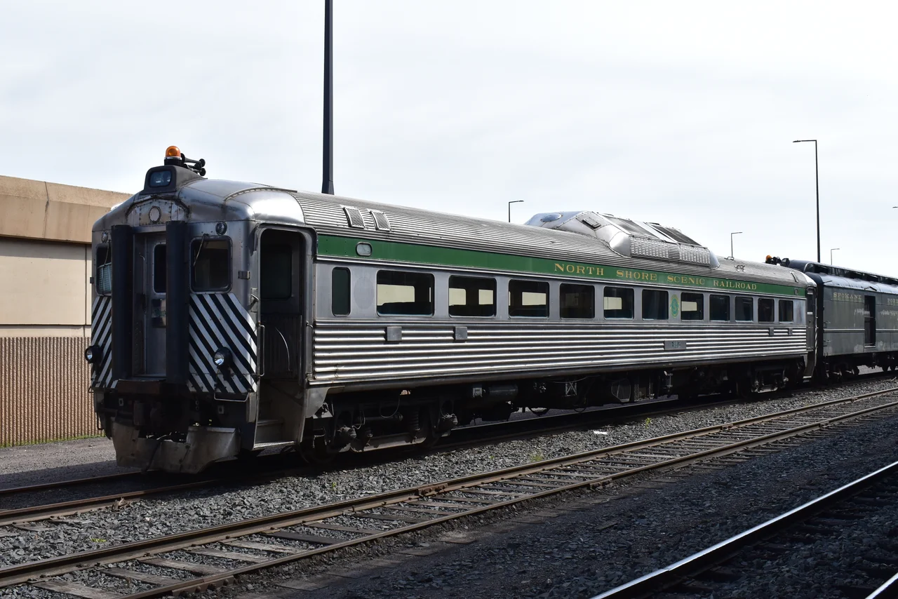 C&NW No. 9934 repainted as NSSR No. 9169 at the Lake Superior Railroad Museum. This is a Budd RDC-1 built in 1950.
