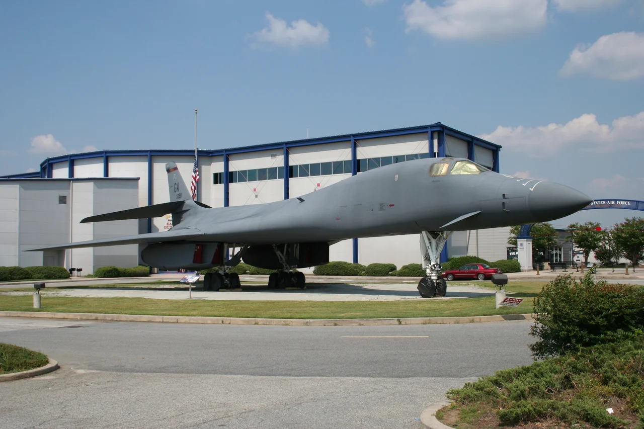 B-1B Lancer bomber outside Robins AFB Museum of Aviation