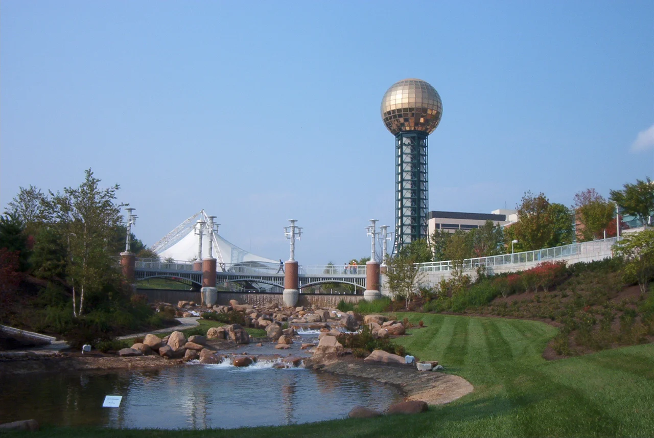 Description: The Sunsphere, built for the World's Fair, in Knoxville, Tennessee. 

Source: self-made
Photographer: J.Glover with a HP Photosmart 612 on October 02, 2004.
The Sunsphere in Knoxville, Tennessee.