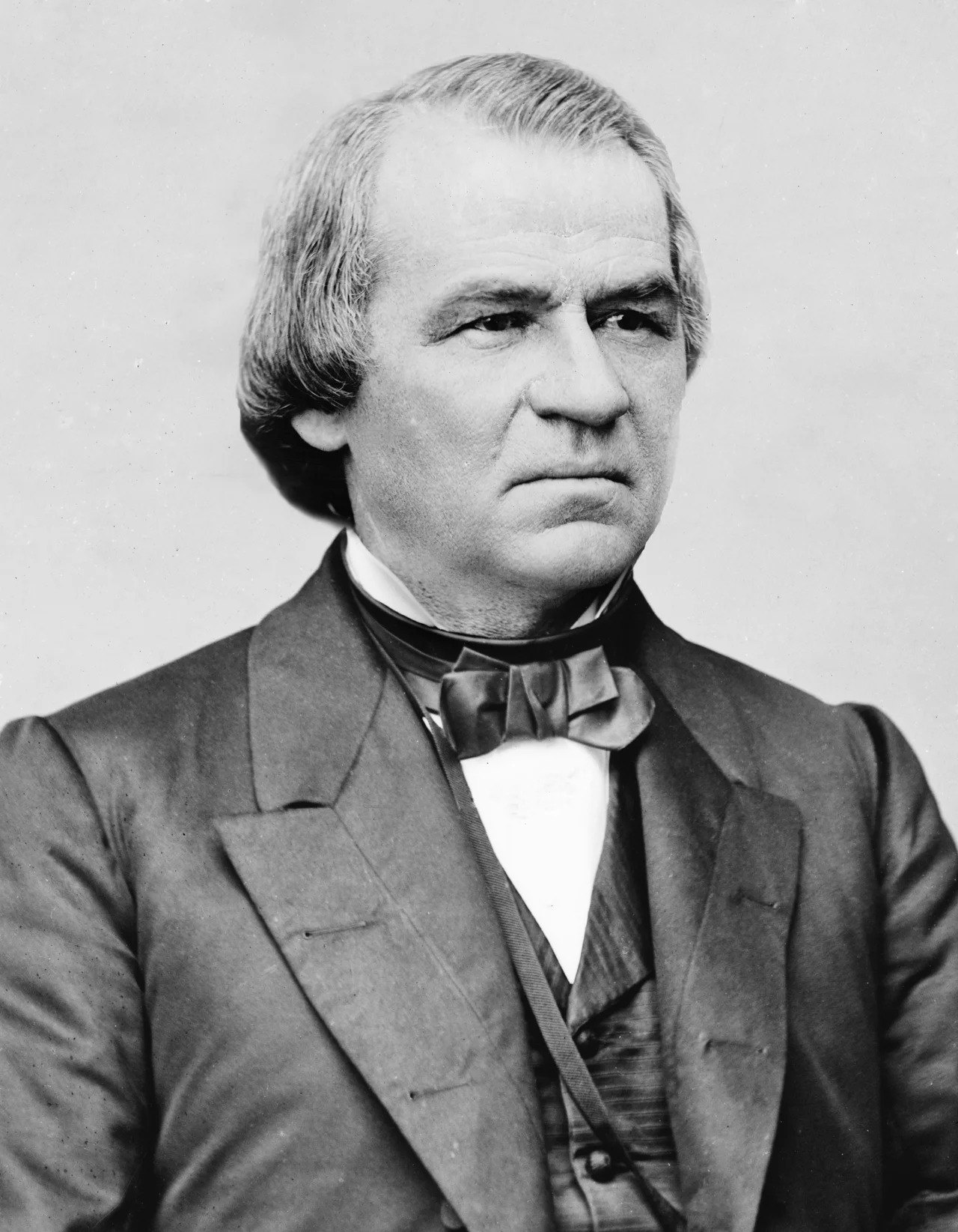 Photograph of President Johnson, by Mathew Brady, circa 1870date QS:P,+1870-80-00T00:00:00Z/10,P1480,Q5727902