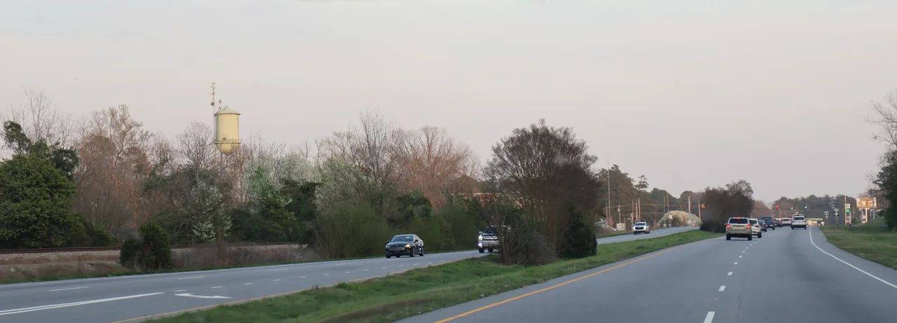 Laurel Hill, North Carolina seen from US 74 in Scotland County.