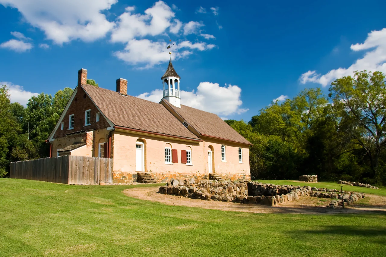 The Gemeinhaus at Bethabara Historic Park, Winston Salem, North Carolina.