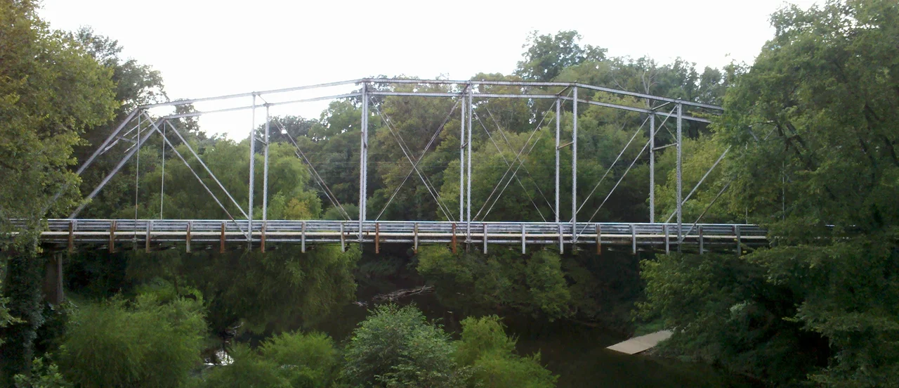 Deep River Camelback Bridge, Chatham and Lee Counties, NC, USA Aug 2012