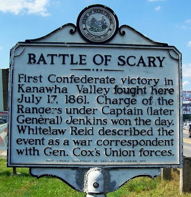 A plaque commemorating the Battle of Scary