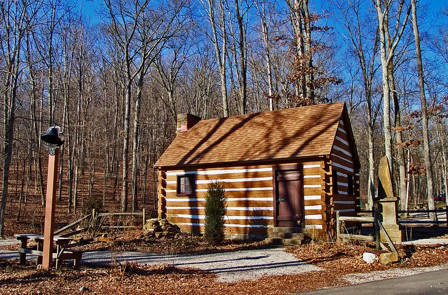 I decided to walk in Scioto Trail State Park south of Chillicothe, Ohio on this warm afternoon. I also decided to photograph this log structure which I'd bypassed during previous visits.
It's a replica of the first Presbyterian church built in the
area. According to data I found online, it was opened in 1798.
"This plain log structure gives testimony to the simple lifestyle of early Ohioans."--quoting the park website.