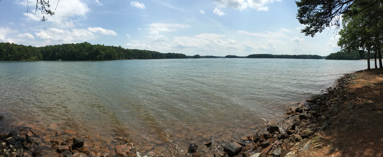 View of the Smith Mountain Lake reservoir in Smith Mountain Lake State Park in southwestern Virginia