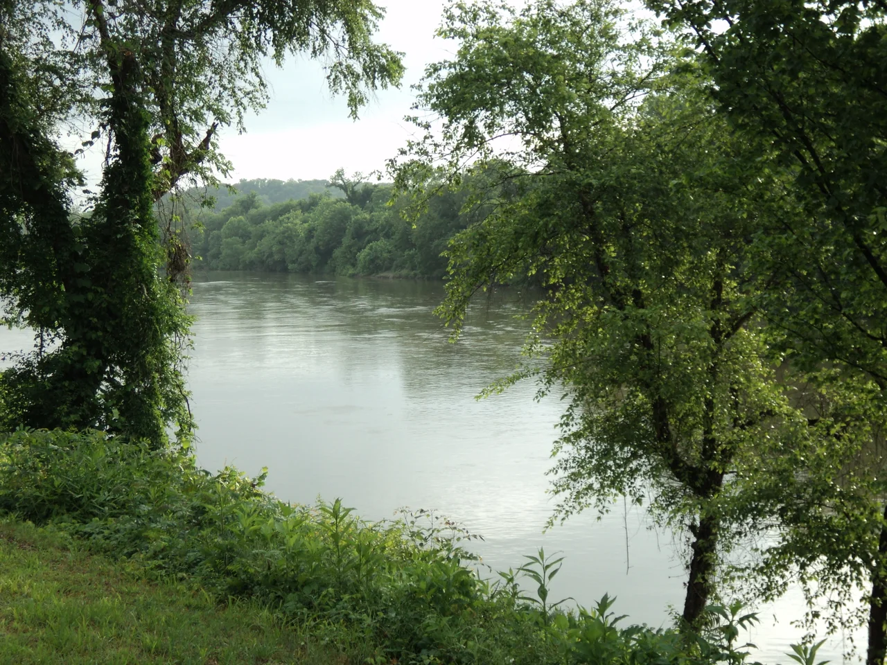 View of the Dan River in Danville, Virginia.