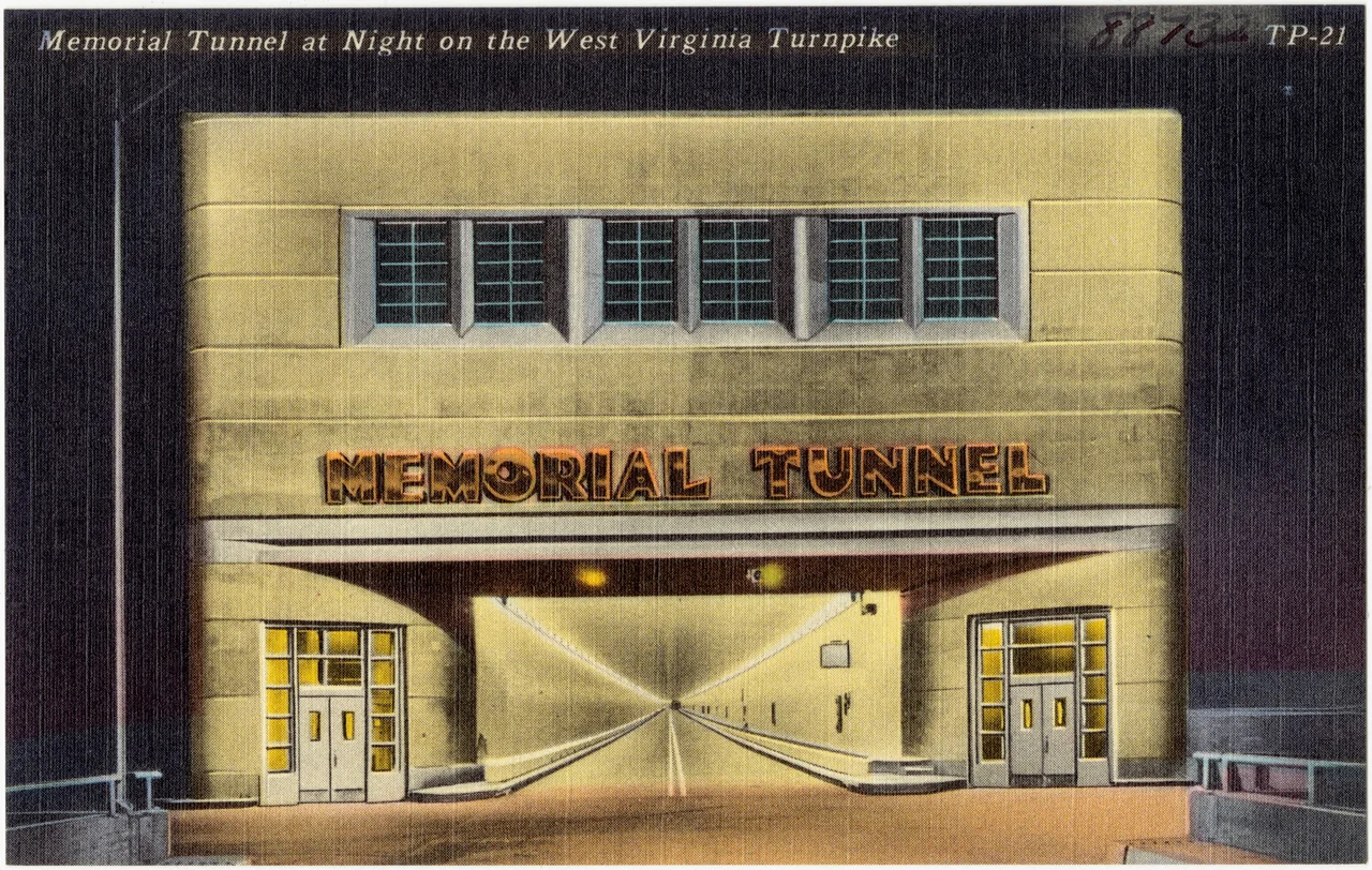 Title: Memorial Tunnel at night on the West Virginia Turnpike
Subjects: Roads
Places: West Virginia
Notes: Title from item.
Extent: 1 print (postcard) : linen texture, color ; 3 1/2 x 5 1/2 in.
Accession #: 06_10_022417