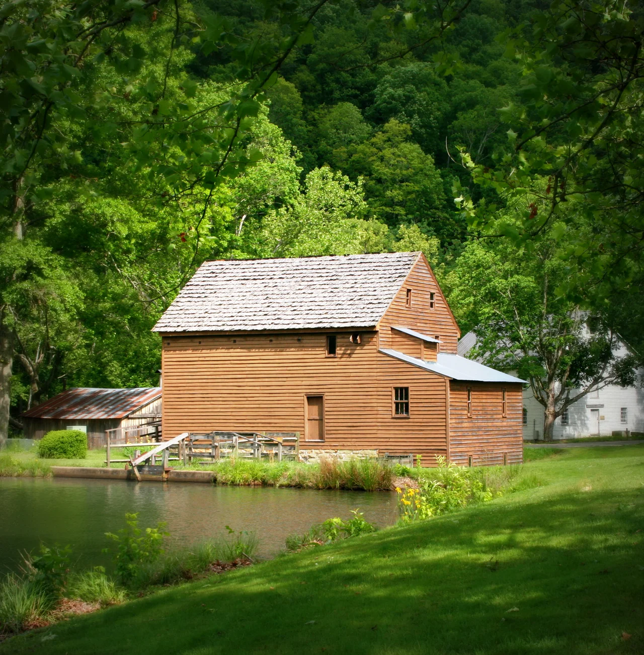 The historic and still operational Blaker's gristmill on the site of Jackson's Mill