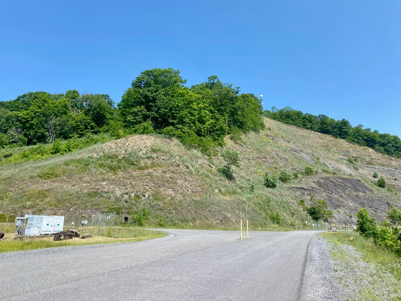 Bath County Pumped Storage Station. The upper reservoir is located behind the top of the mountain.
