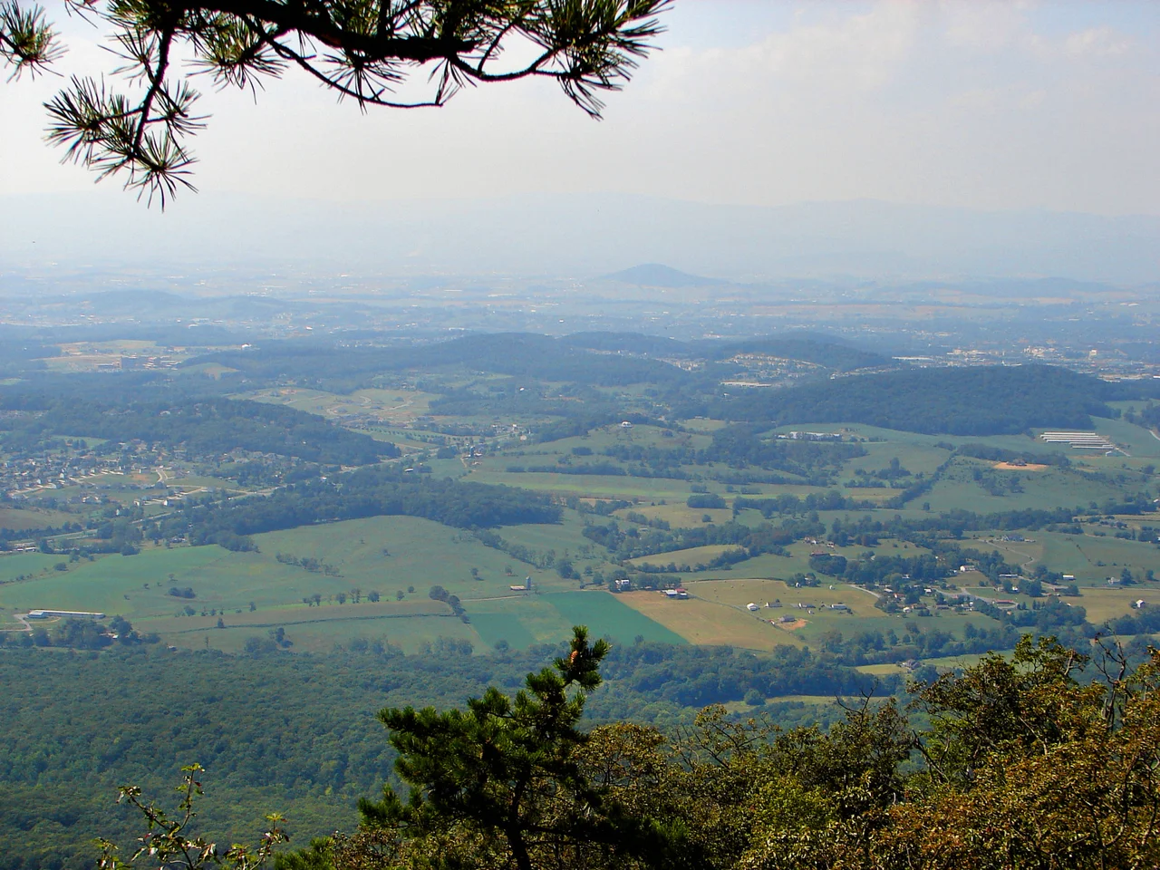 View of Rockingham County from Massanutten Mountain (looking west), Virginia, United States