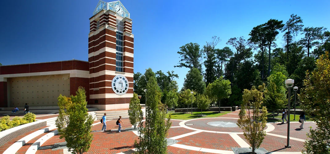The Joyner Library Clock Tower at East Carolina University in Greenville, NC.