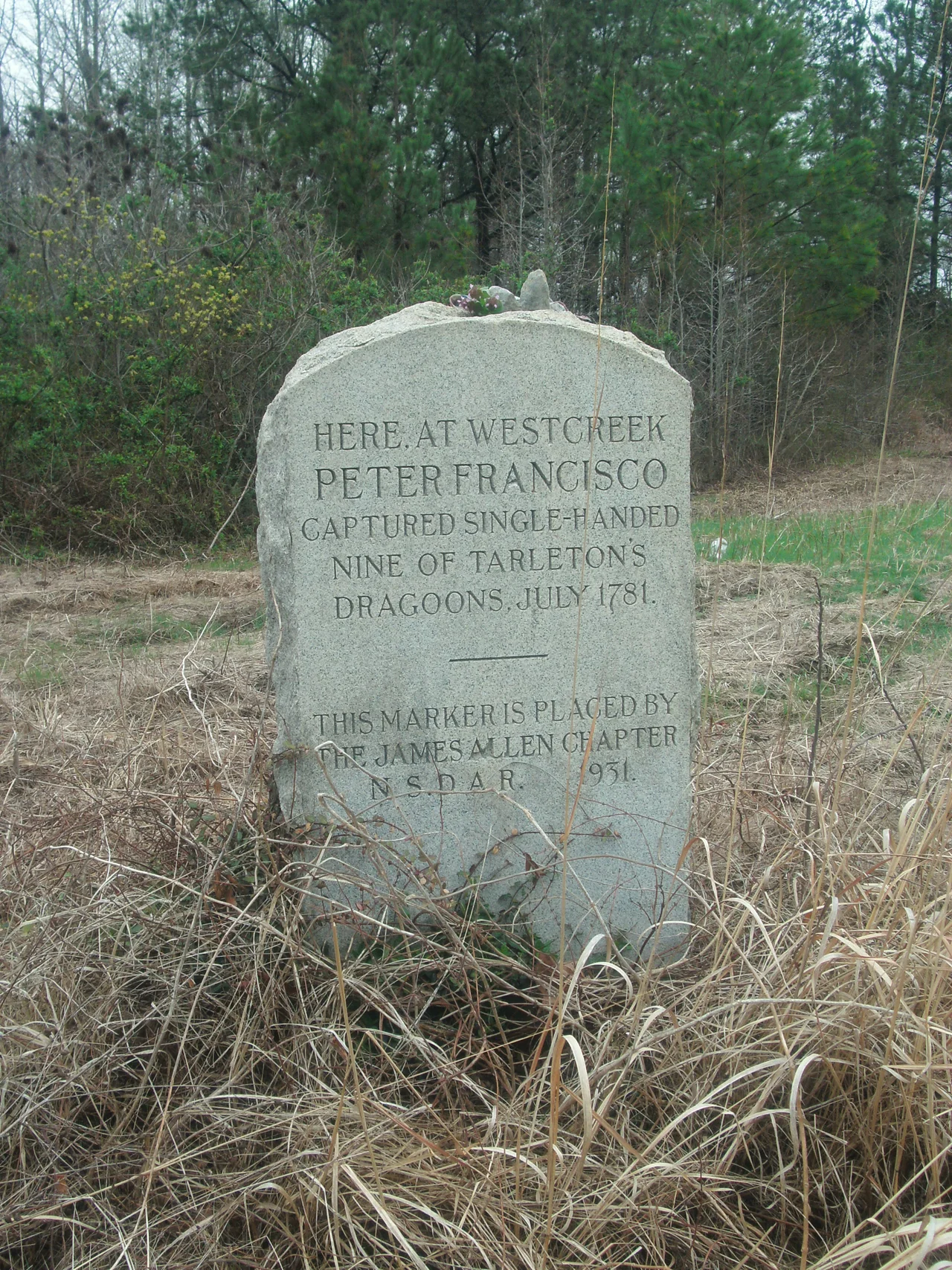 Marker memorializing Francisco's Fight in Nottoway County, Virginia, April, 2015

GEDSC DIGITAL CAMERA