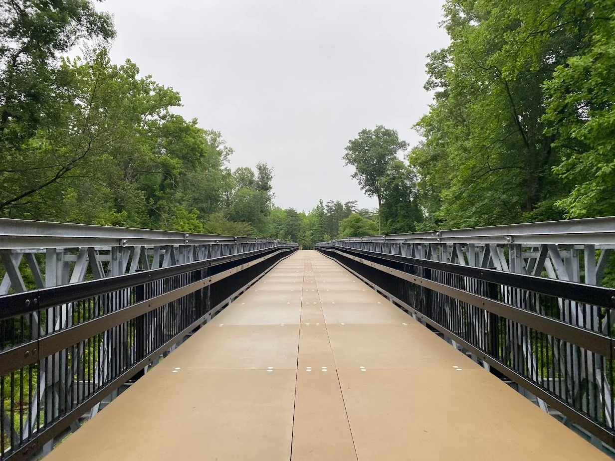 View east on Washington, Baltimore and Annapolis trail in Bowie