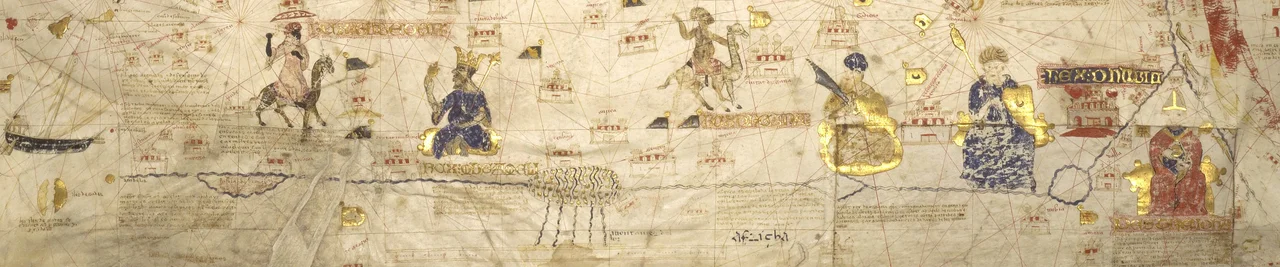 Palolus river (Senegal-Niger) in 1413 Mecia de Viladestes map.jpg