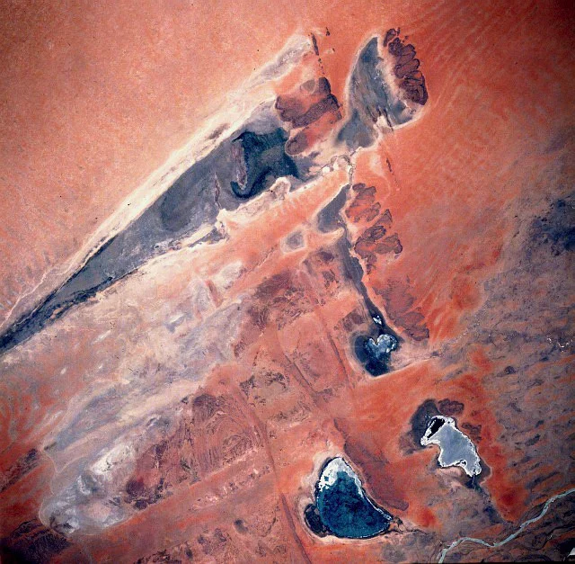 Lake Faguibine, Lake Komango, Lake Tele, Lake Oro, Lake Fati, Mali - April 1991