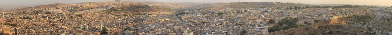 Panorama of Fez old town from the Marinid Tombs
