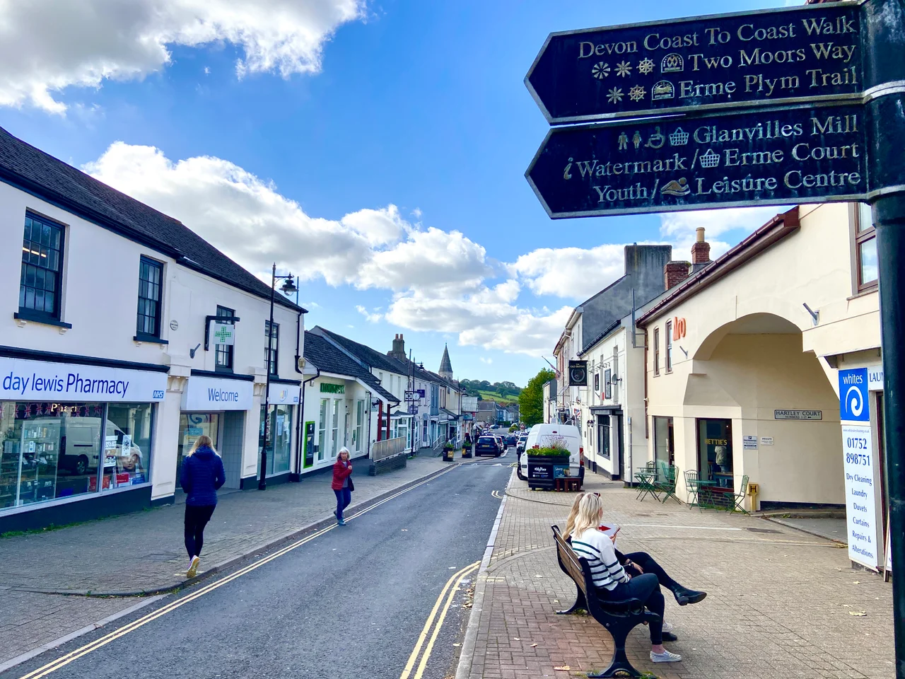 Shops and services can be found along Fore Street, Western Road and Glanvilles Mill