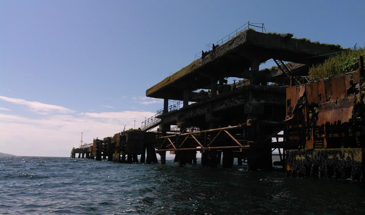 Disused tanker jetty Whiddy Island, Ireland