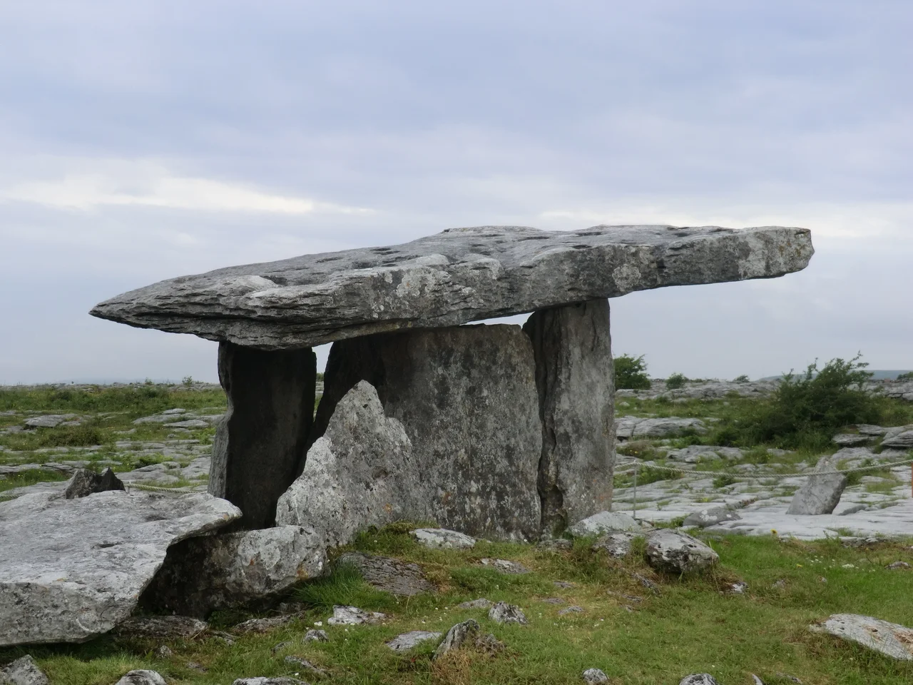 Large dolmen located in the Burren (County Clare, Ireland)